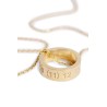 vermeil numeric logo ring necklace