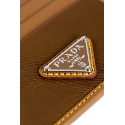 re-nylon and garined leather card holder