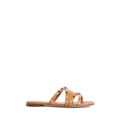 leather rockstud sandals