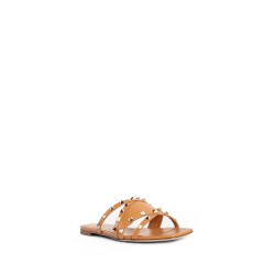 leather rockstud sandals