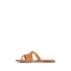 leather rockstud sandals