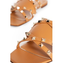 leather rockstud sandals