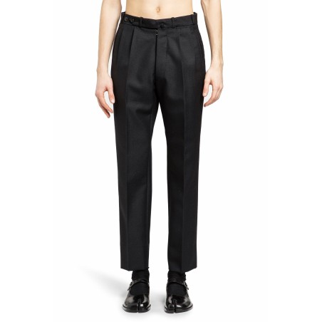 wool mohair tapered trousers