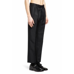 wool mohair tapered trousers