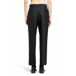 wool mohair tapered trousers