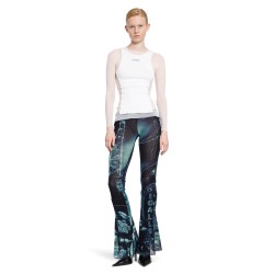 pigalle mesh flare trousers