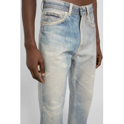 digtal denim print third cut jeans