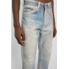 digtal denim print third cut jeans