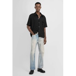 digtal denim print third cut jeans