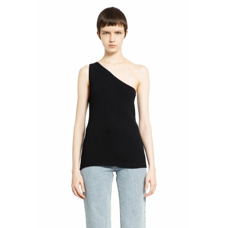 one shoulder ribbed top