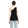 one shoulder ribbed top