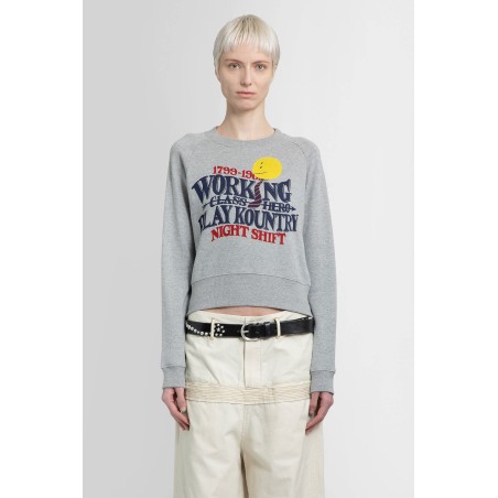 night shift working class hero cropped sweatshirt