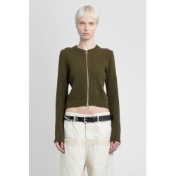 8g wool ribbed-knit short cardigan