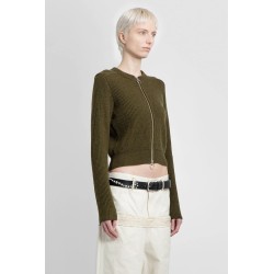 8g wool ribbed-knit short cardigan