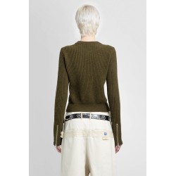 8g wool ribbed-knit short cardigan