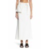 technical cotton long wrap skirt