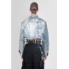 foiled cropped denim jacket