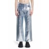 foil denim pants