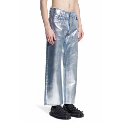 foil denim pants