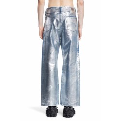 foil denim pants