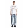 foil denim pants