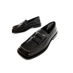 amanda brushed leather loafers