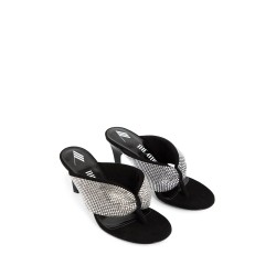 ''rem'' rhinestone mules