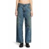 wide leg painted jeans