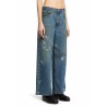 wide leg painted jeans