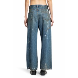 wide leg painted jeans