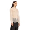 sheer classic fit shirt with turbo embroidery