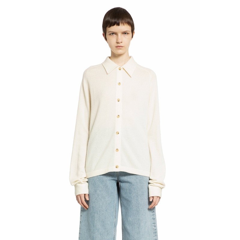 raglan sleeve cashmere shirt