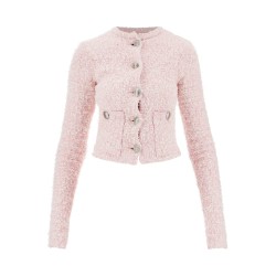 'bicolor tweed cropped jacket'