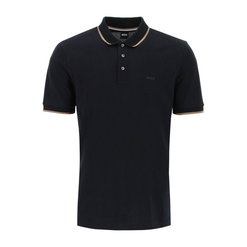 'contrast trim parlay polo shirt