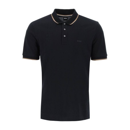 'contrast trim parlay polo shirt