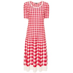 Dress vichy jacquard