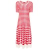 Dress vichy jacquard