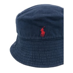 Embroidered logo linen hat