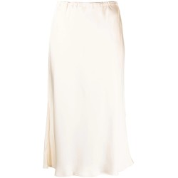 Flared satin midi skirt