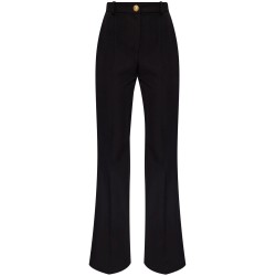 Flared virgin-wool trousers