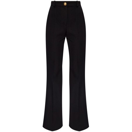 Flared virgin-wool trousers