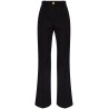 Flared virgin-wool trousers