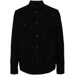 Flat wool overshirt