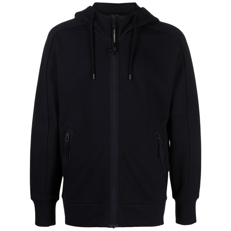 Fleece goggle zipped hoodie