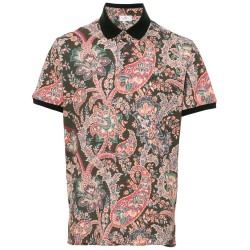 Floral print polo shirt