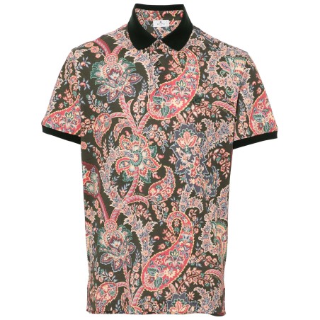 Floral print polo shirt