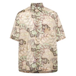 Floral-motif shirt