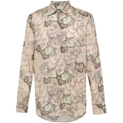 Floral-print cotton shirt