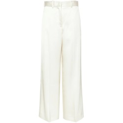 High-rise twill trousers