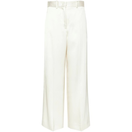 High-rise twill trousers